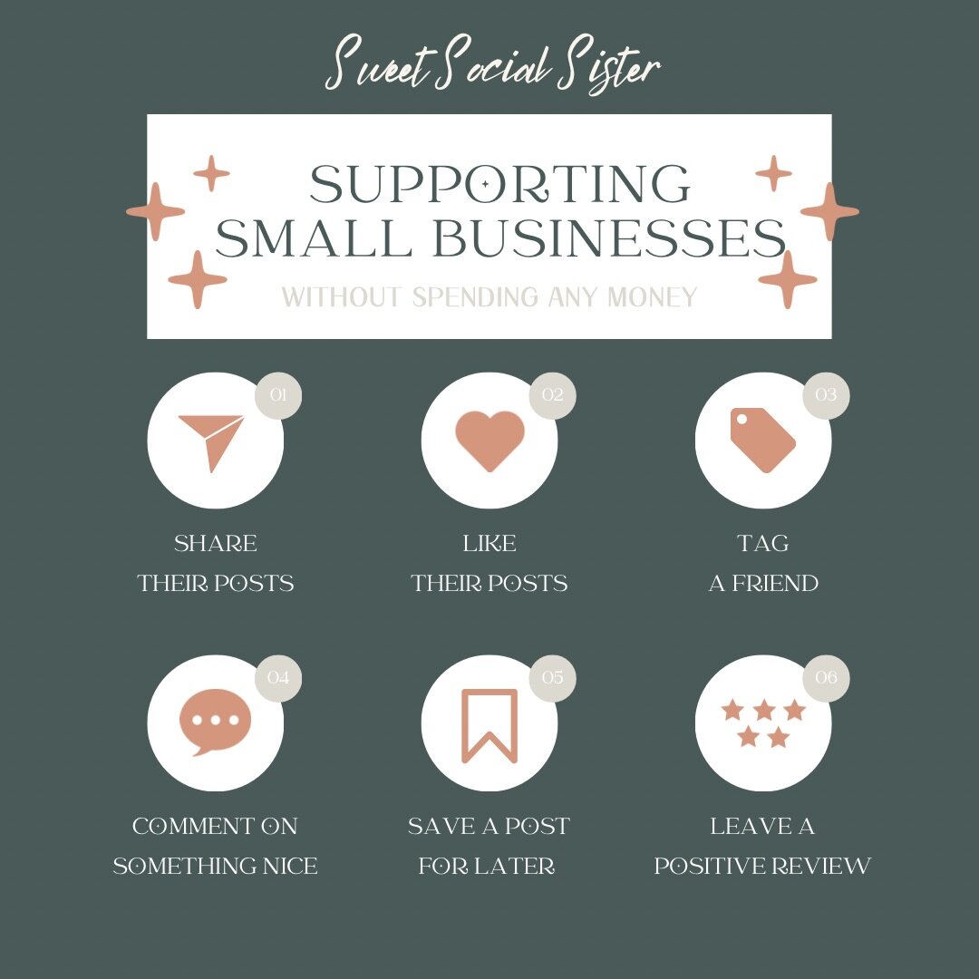 I am passionate about supporting other small businesses in my community ✨

As much as I would love to support them in a monetary way, it&rsquo;s just not always feasible 😏

If you&rsquo;re in the same boat, you can support small businesses like me b
