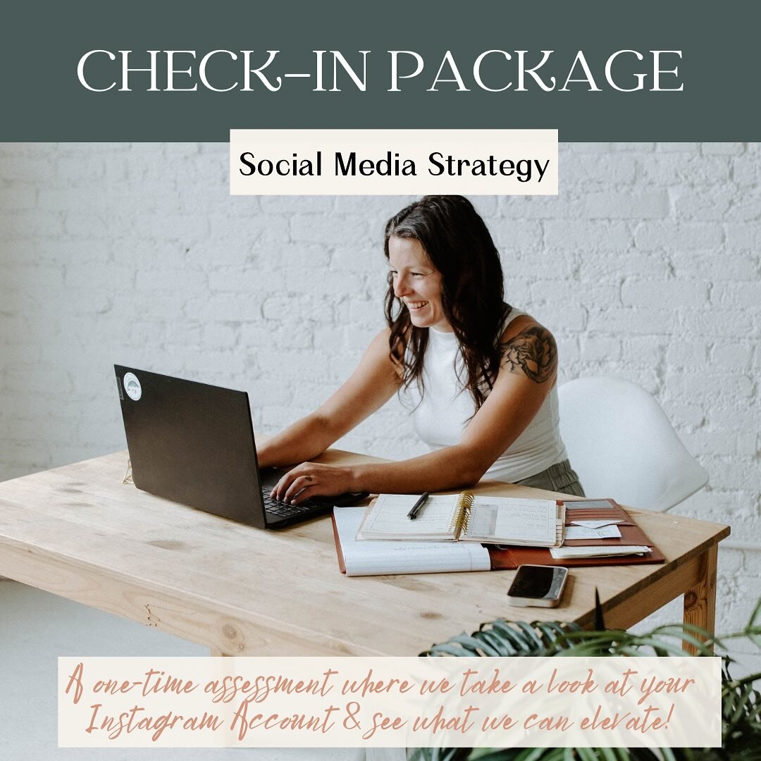 ✨Check- In Package ✨

I get it, you are a small business that may have started an Instagram Account because you knew that it was necessary.

However, like other businesses, your account might not be where you intended it tho be, and that&rsquo;s okay