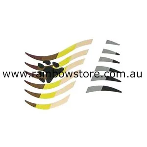 Bear Wavy Flag Sticker White Adhesive Bear Gay Pride