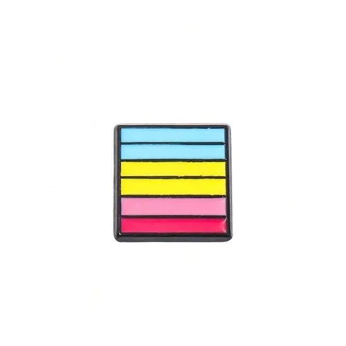 Pansexual Flag Mini Black Lapel Pin Pan Pride