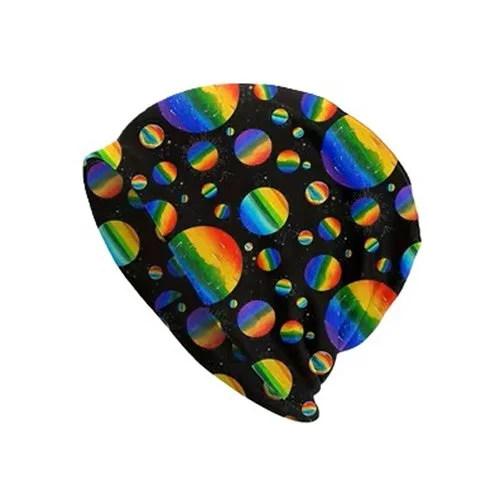 rainbow space beanie