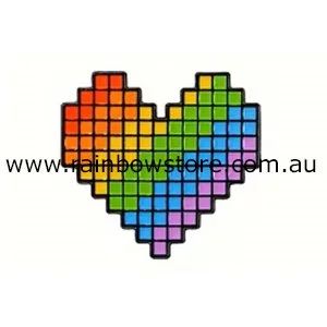 rainbow pixelated lapel pin
