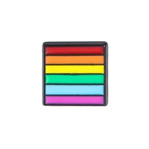 Rainbow Flag Mini Black Lapel Pin Gay Pride