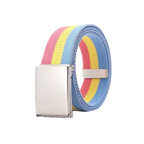 Pansexual Belt Nylon Silver Tone Buckle Pan Sexual Pride