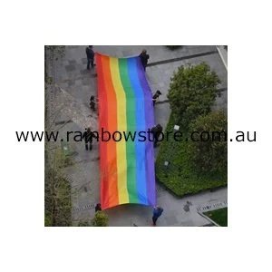 Rainbow Gay Lesbian Pride Street Parade Flag 3 Metre x 10  Metre