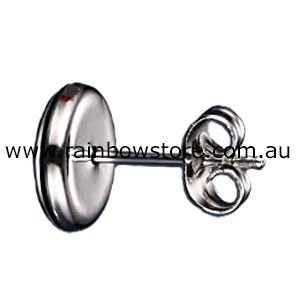 rainbow round stud earring
