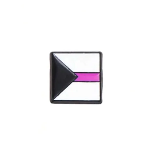 Demisexual Flag Mini Black Metal Lapel Pin Demi Pride