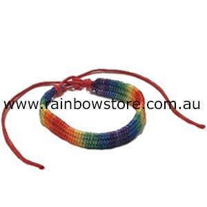 Rainbow Handmade Braided Friendship Adjustable Cotton Bracelet