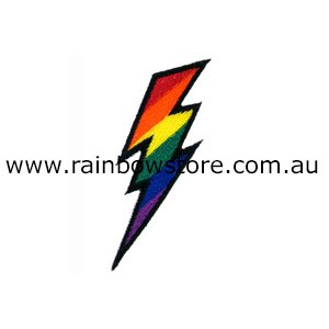 Rainbow Lightning Bolt Patch