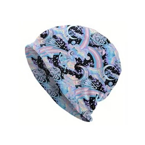 Transgender Beanie Hat Stylish Pattern Warm Trans Pride Hat