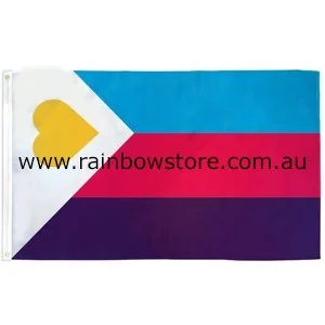 Polyamory Tri Colour Flag Deluxe 90cm x 150cm (3ft x 5ft)