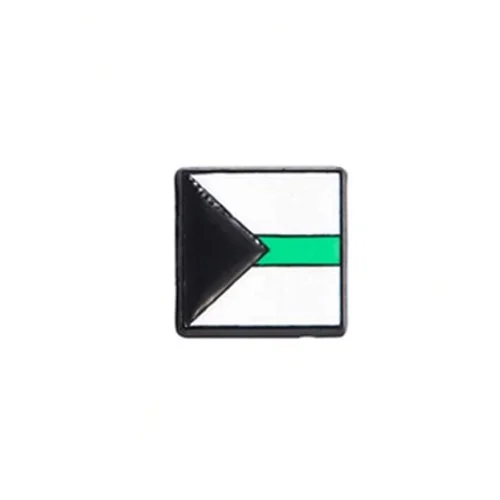 Demiromantic Flag Mini Black Metal Lapel Pin Demi Pride