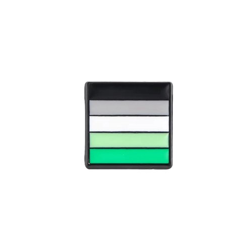 Aromantic Flag Mini Black Lapel Pin Aromantic Pride