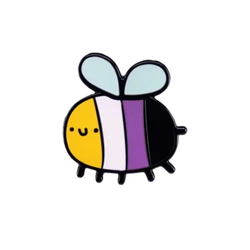 non binary bee pin