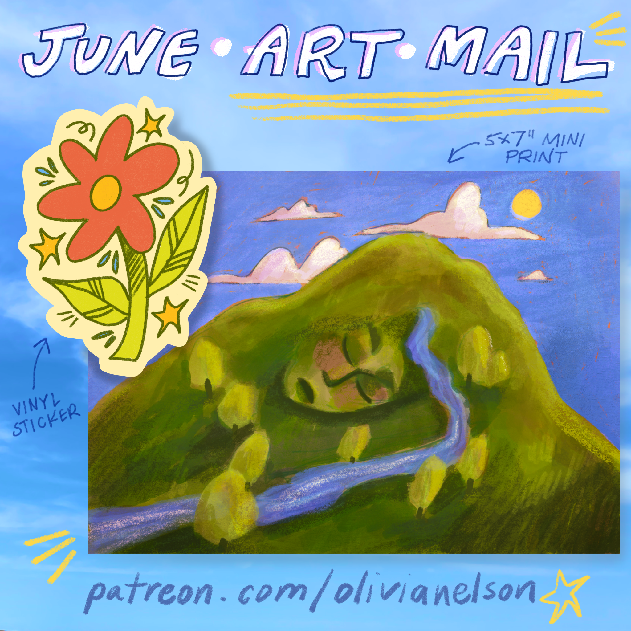 June Mail Club sticker/print bundle!