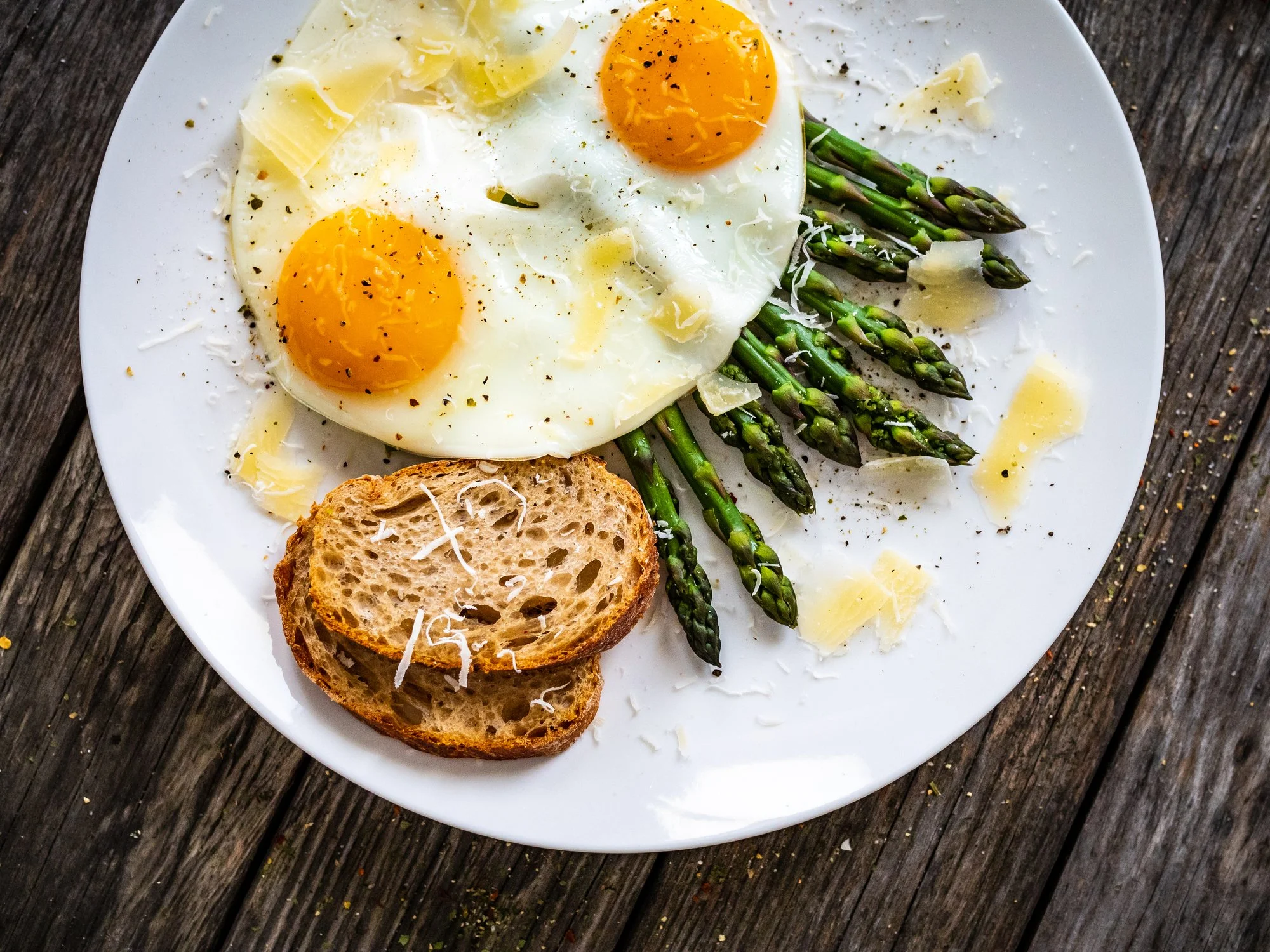 Fried Duck Eggs &amp; Asparagus