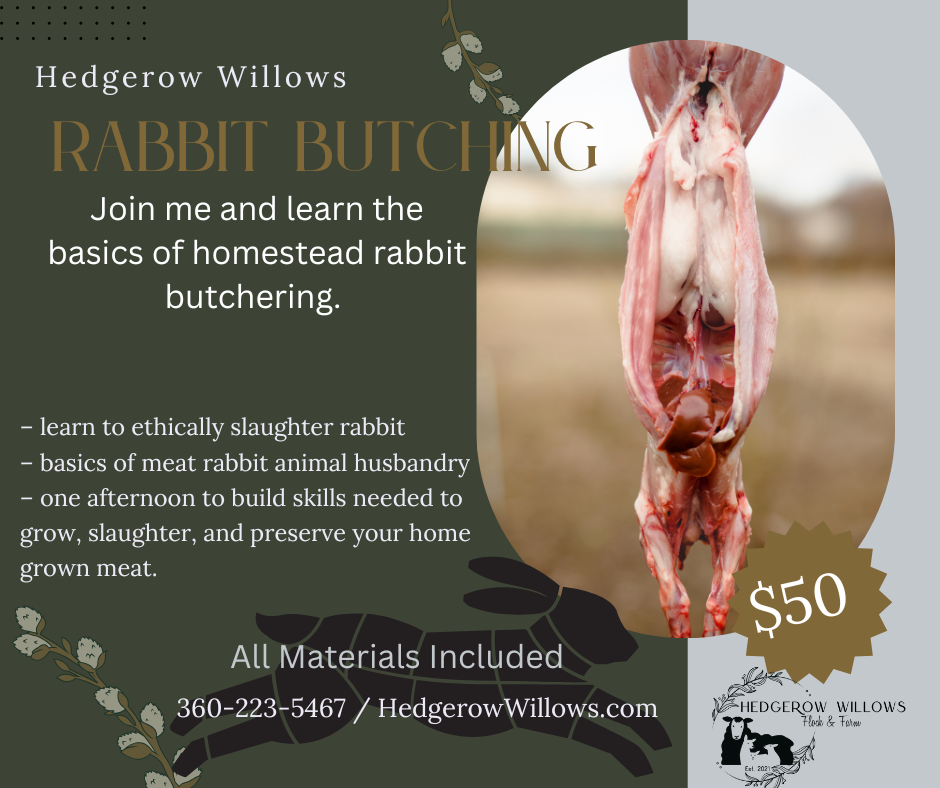 Rabbit Butchering Workshop August 9th, 2026