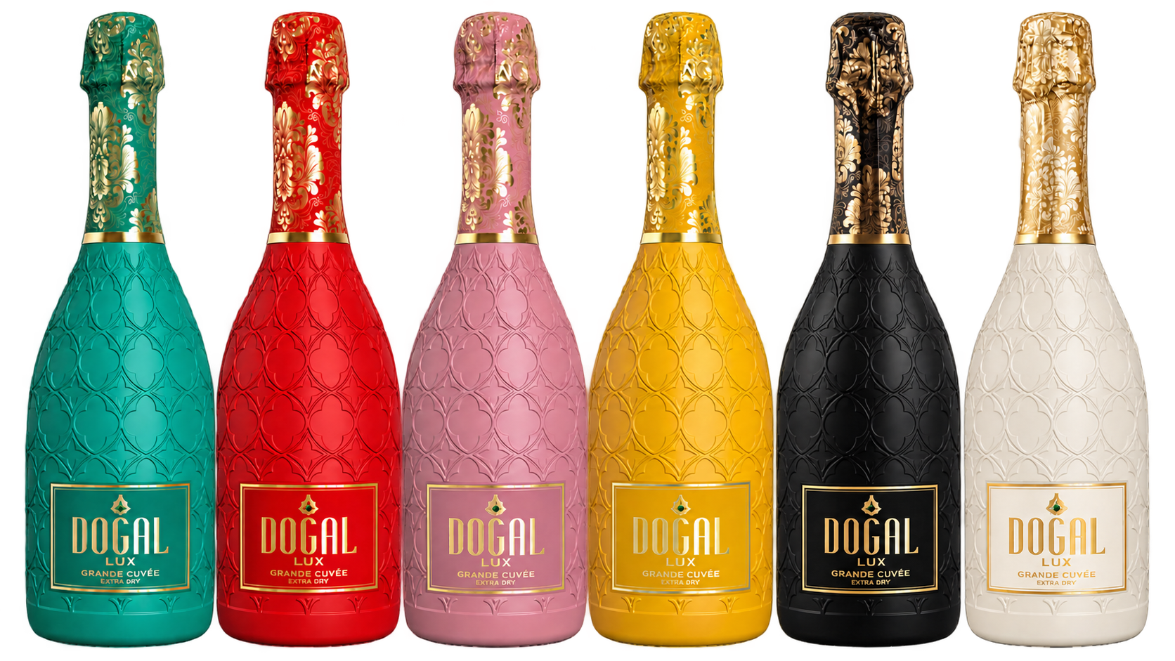 Dogal LUX Grande Cuvée Extra Dry – Case of 6 different colours