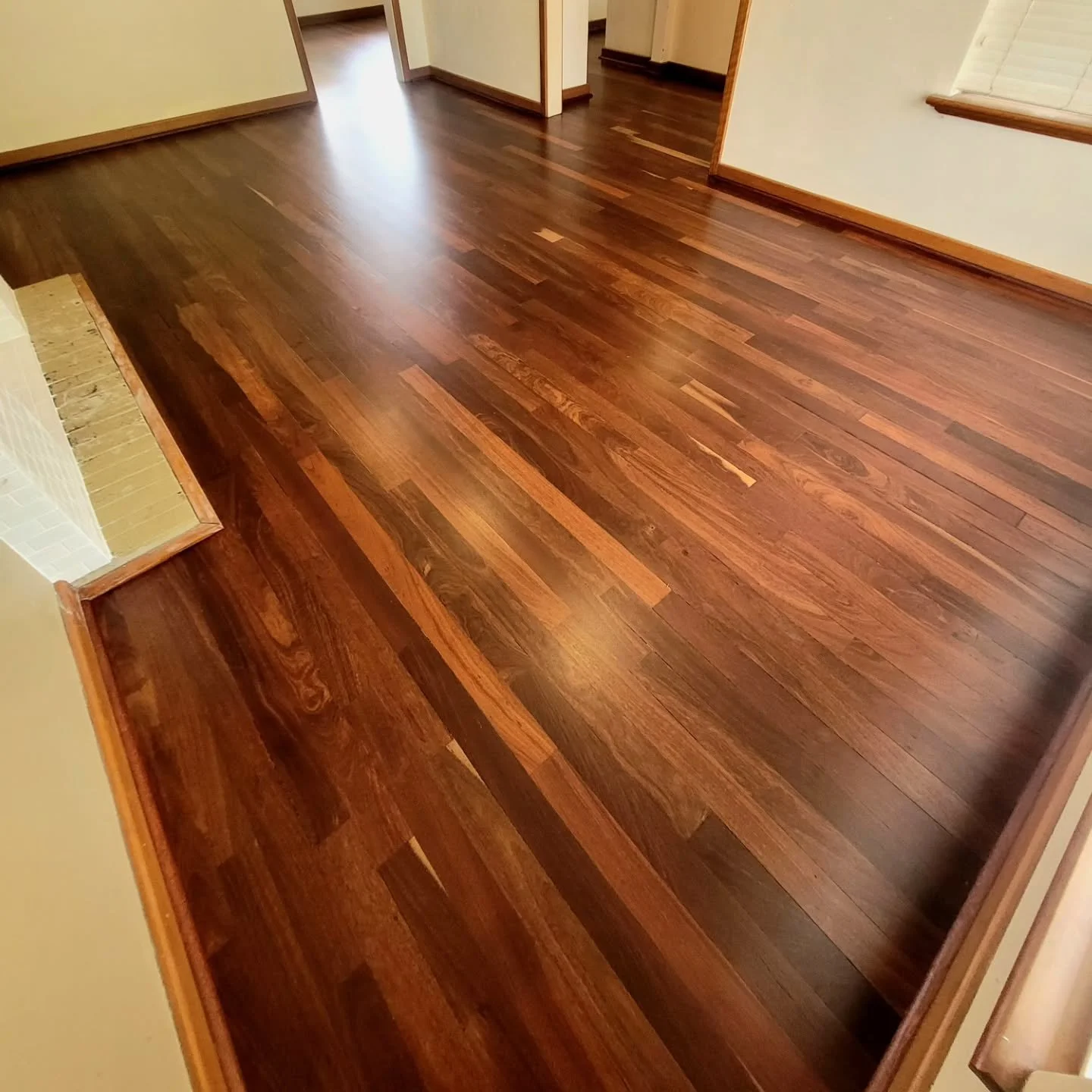 Our Client is renovating their Home, and asked us to help bring their Old Growth Solid Jarrah back to life! 💫

Swipe 👉 for some Project Photos

To complete this Project, we:

💥 Spot Filled, Re-Sanded and Sealed the Old Growth Solid Jarrah with 1 x