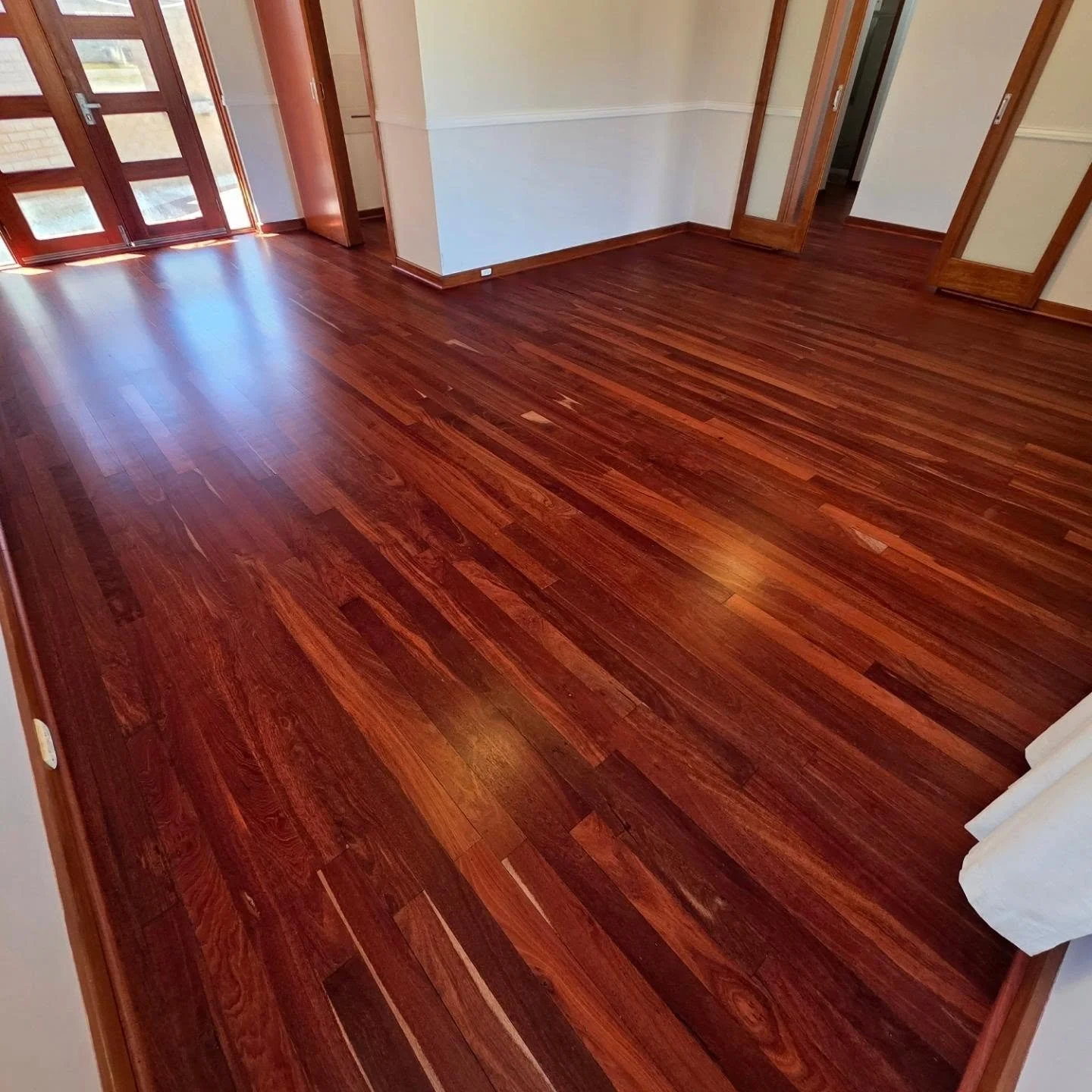Our Client purchased their new house - and asked us to help make it a home ❤️

Swipe 👉 for some Project Photos

To complete this Project, we:

🔥 Replaced 1 x Broken Old Growth Solid Jarrah Floorboard in the Entry

🔥 Spot Filled, Sanded and Sealed 
