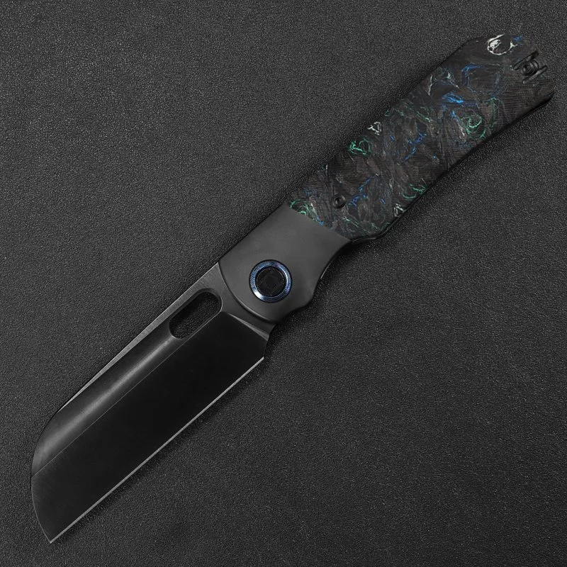 Bolster Sheepfoot Excalibur XL --Teal Tricolor Camo Carbon with Satin DLC Blade, Delivered in Feb 2027