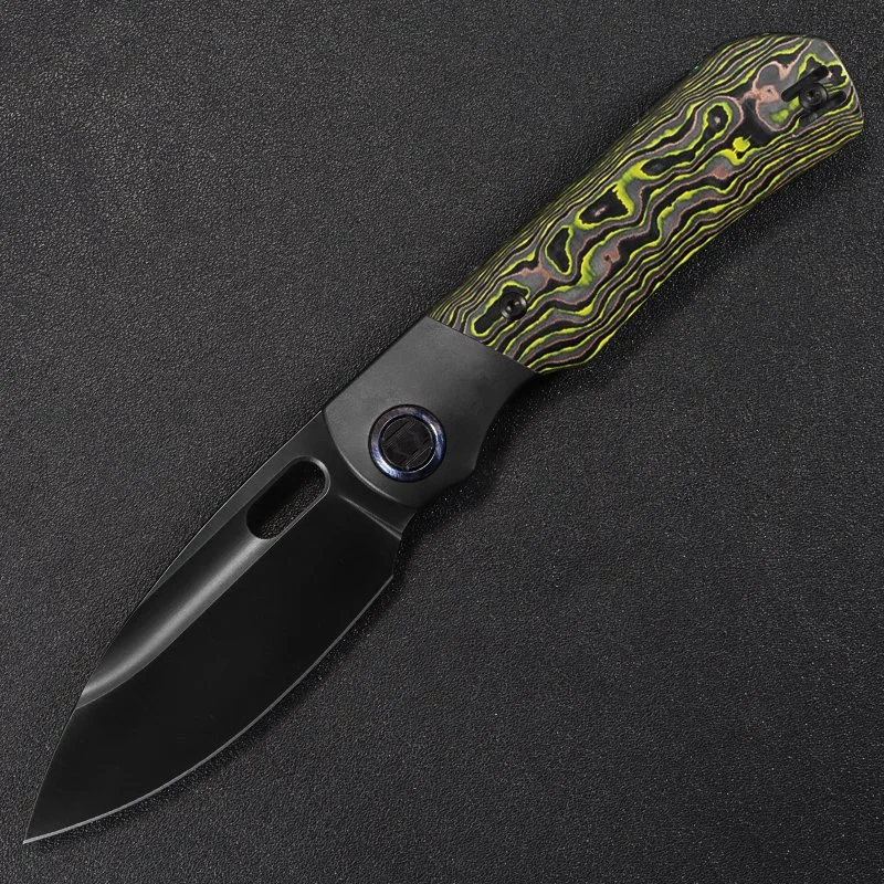 Bolster Excalibur--Bright Yellow & Copper Foil Carbon with Satin DLC Blade, Delivered in Feb 2027