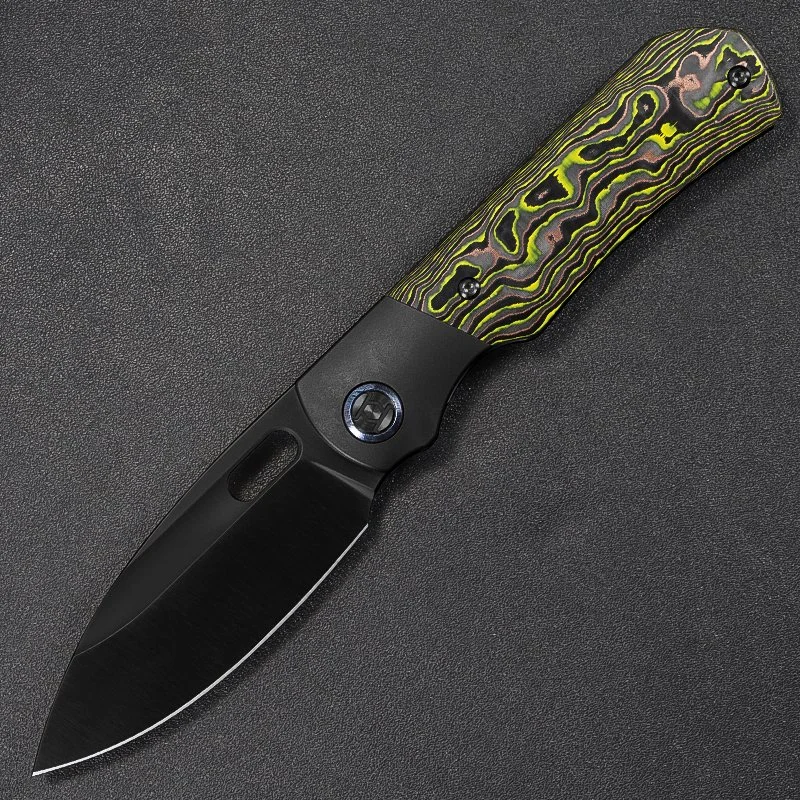 Bolster Excalibur XL--Bright Yellow & Copper Foil Carbon with Satin DLC Blade, Delivered in Feb 2027