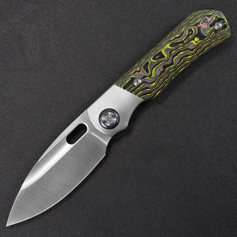 Bolster Excalibur--Bright Yellow & Copper Foil Carbon with Satin Blade, Delivered in Feb 2027