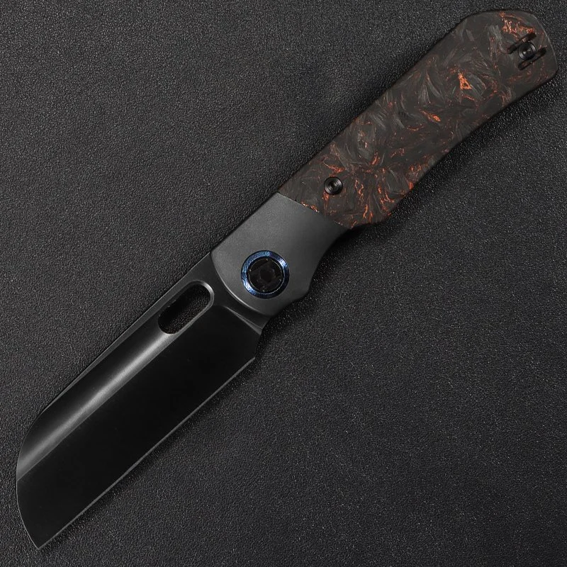 Bolster Sheepfoot Excalibur --Copper Marbled Carbon Fiber with Satin DLC Blade, Delivered in Feb 2027