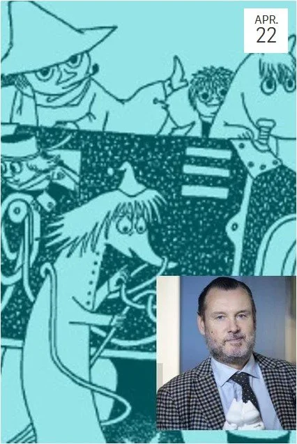 CBN-rundabordsmöte, torsdagen den 22:a april 2027 med möter vi Roleff Kråkström, vd för Moomin Characters och Rights&amp;Brands och talar sponsring och konst. 