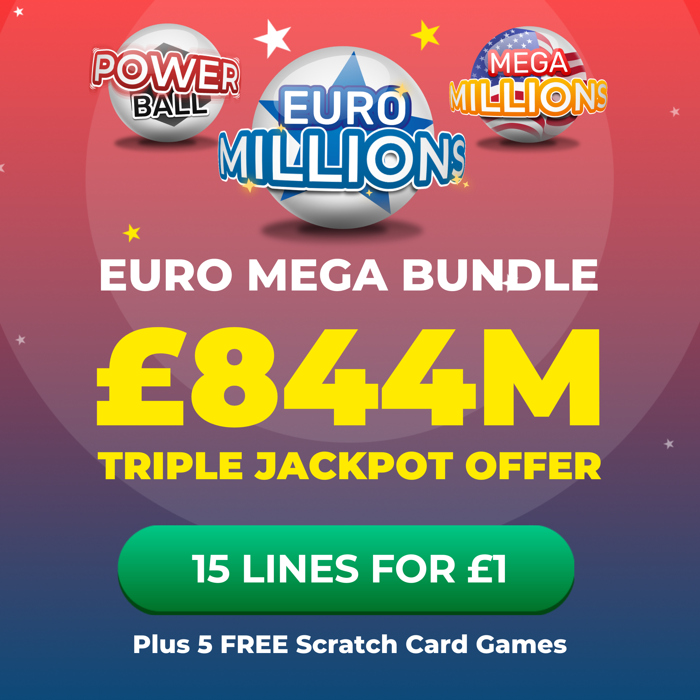 Lotto Social - 15 EuroMillions entries for £1 🎰