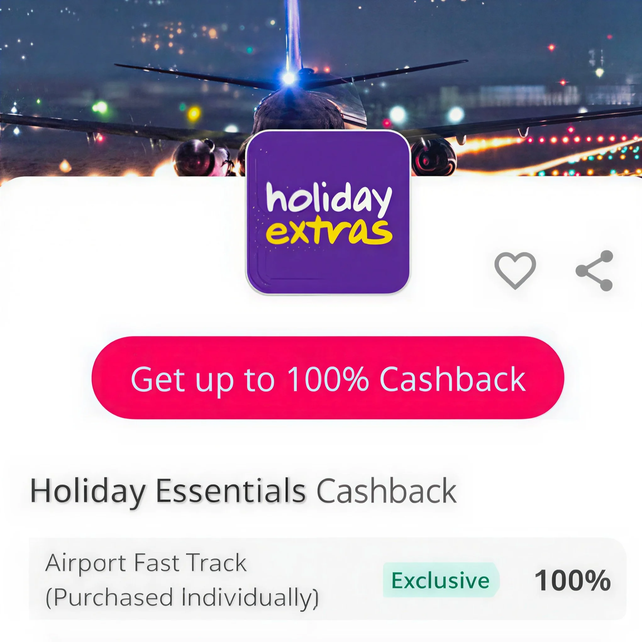 100% cashback on Airport Fast Track