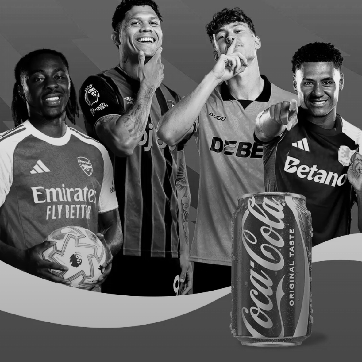 Win 1 of 13,000 prizes (Premier League tickets, Puma balls, Coca‑Cola Jerseys)