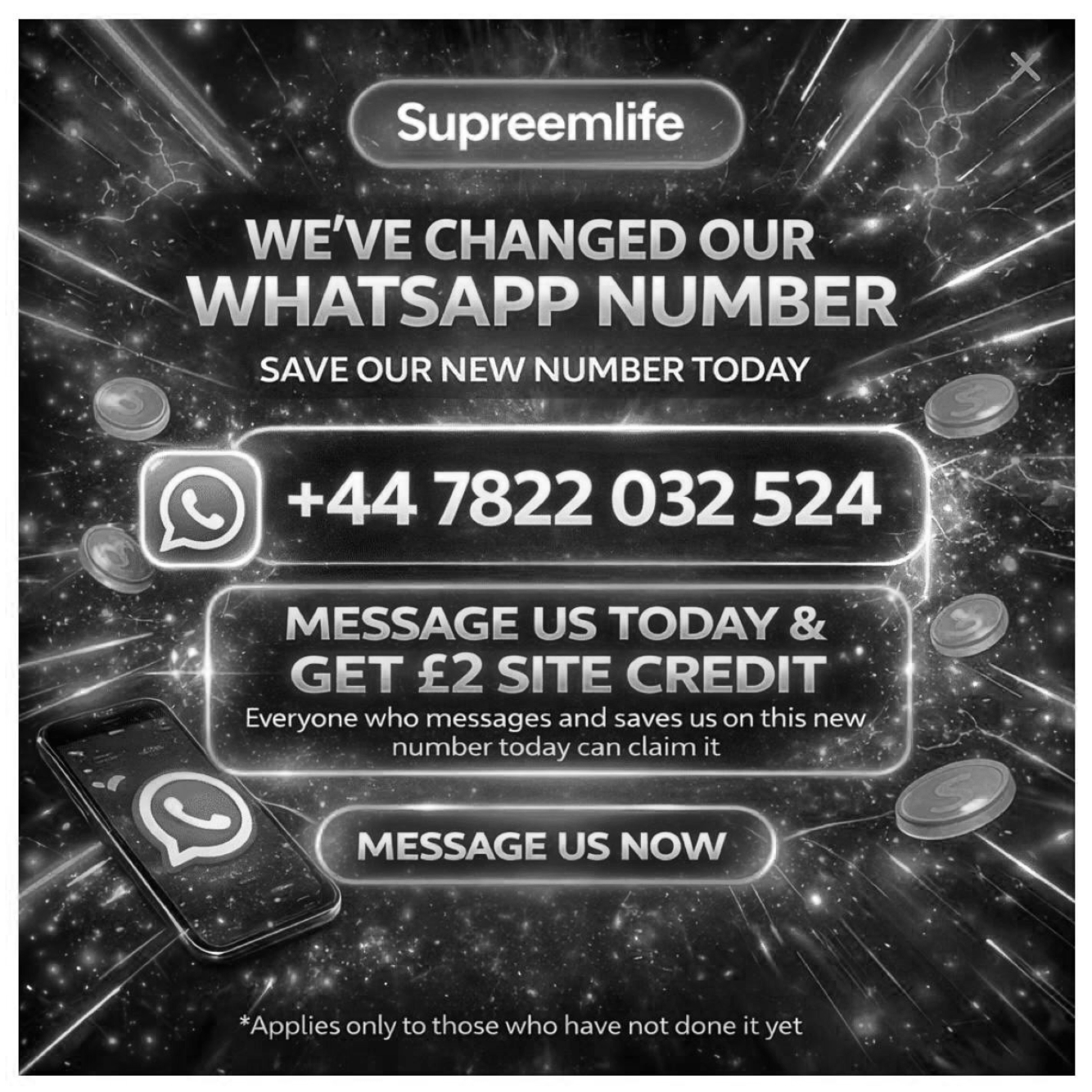 Get £2 competition credit with Supreemlife