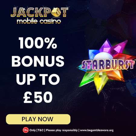 Jackpot Mobile Casino - Get a 100% slot bonus up to £50