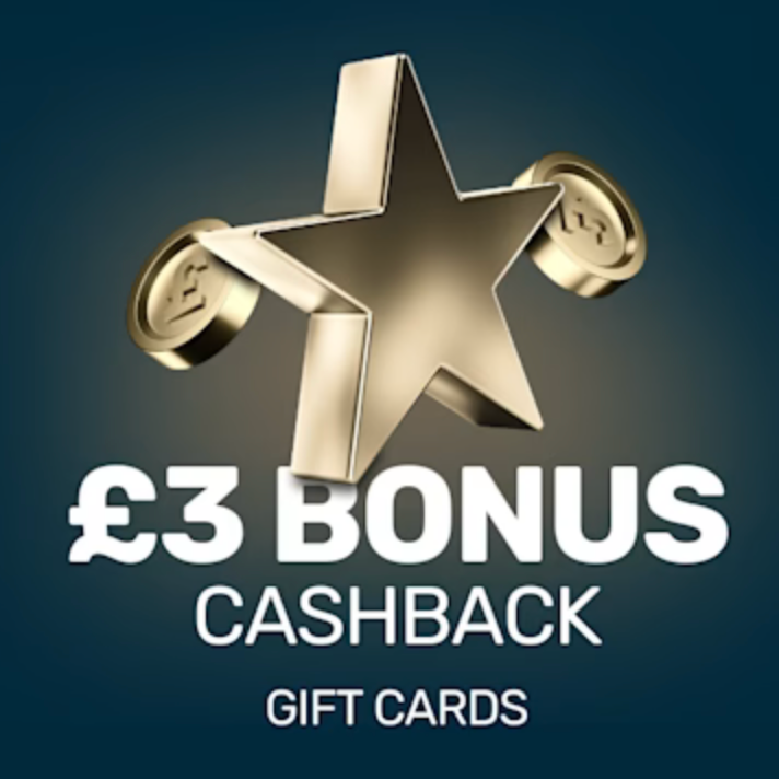 £3 Quidco Gift Cards bonus (£30 spend)