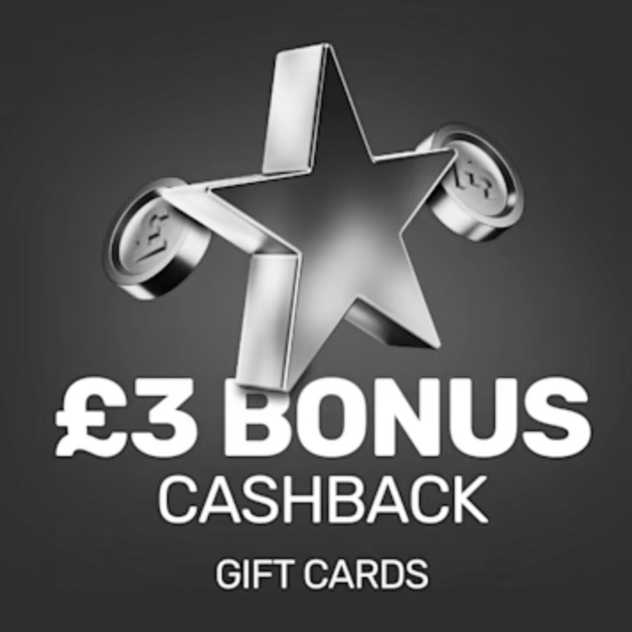 £3 Quidco Gift Cards bonus (£30 spend)