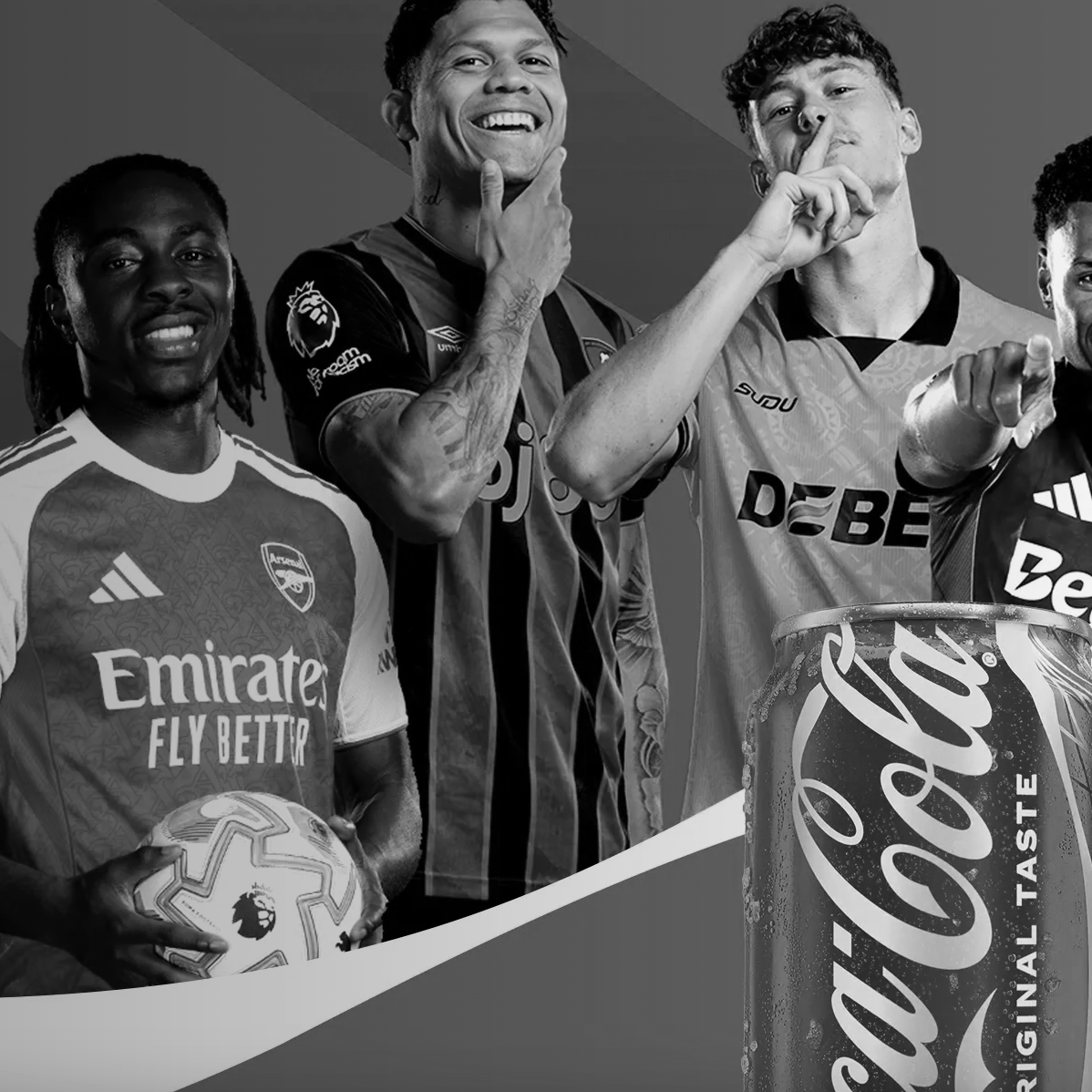 Win 1 of 13,000 prizes (Premier League tickets, Puma balls, Coca‑Cola Jerseys)