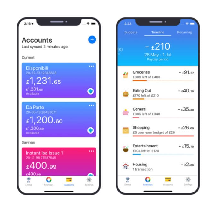 Emma personal finance app