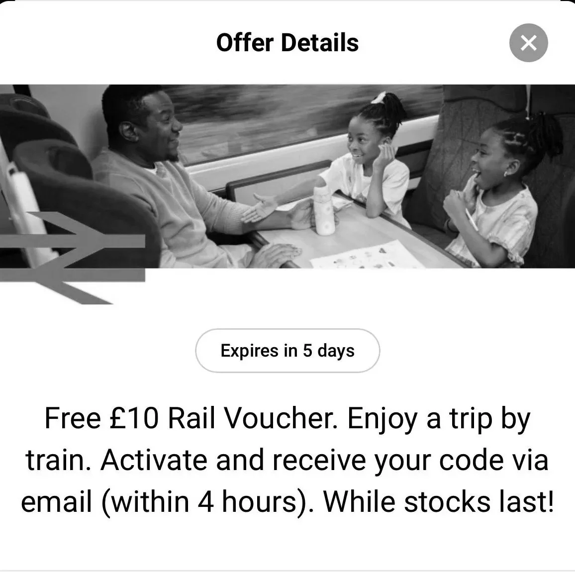 Get a FREE £10 National Rail voucher