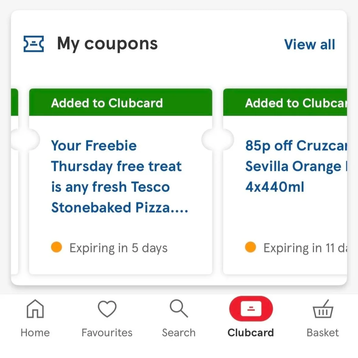 Get a FREE Tesco Stonebaked Pizza (Selected Clubcard Accounts)