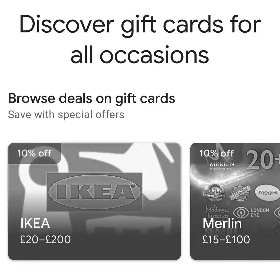Get 10% OFF IKEA &amp; Merlin Gift Cards (Save £5 on £50)