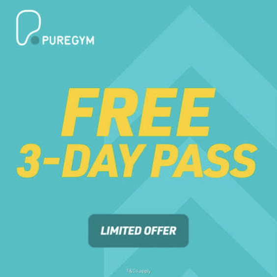 FREE 3 Day Gym Pass at PureGym