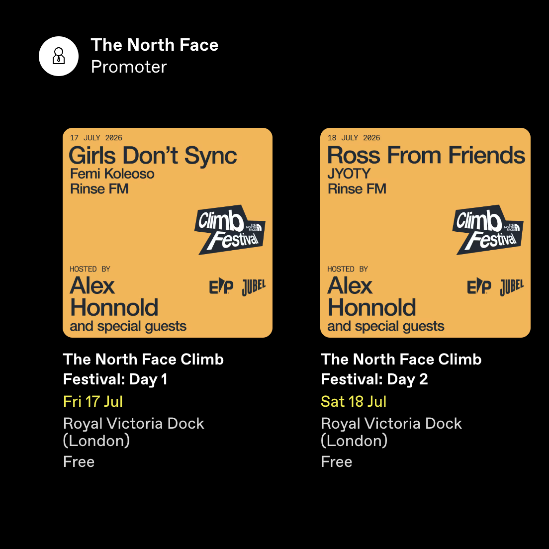 North Face Festival 2026 - Free Tickets