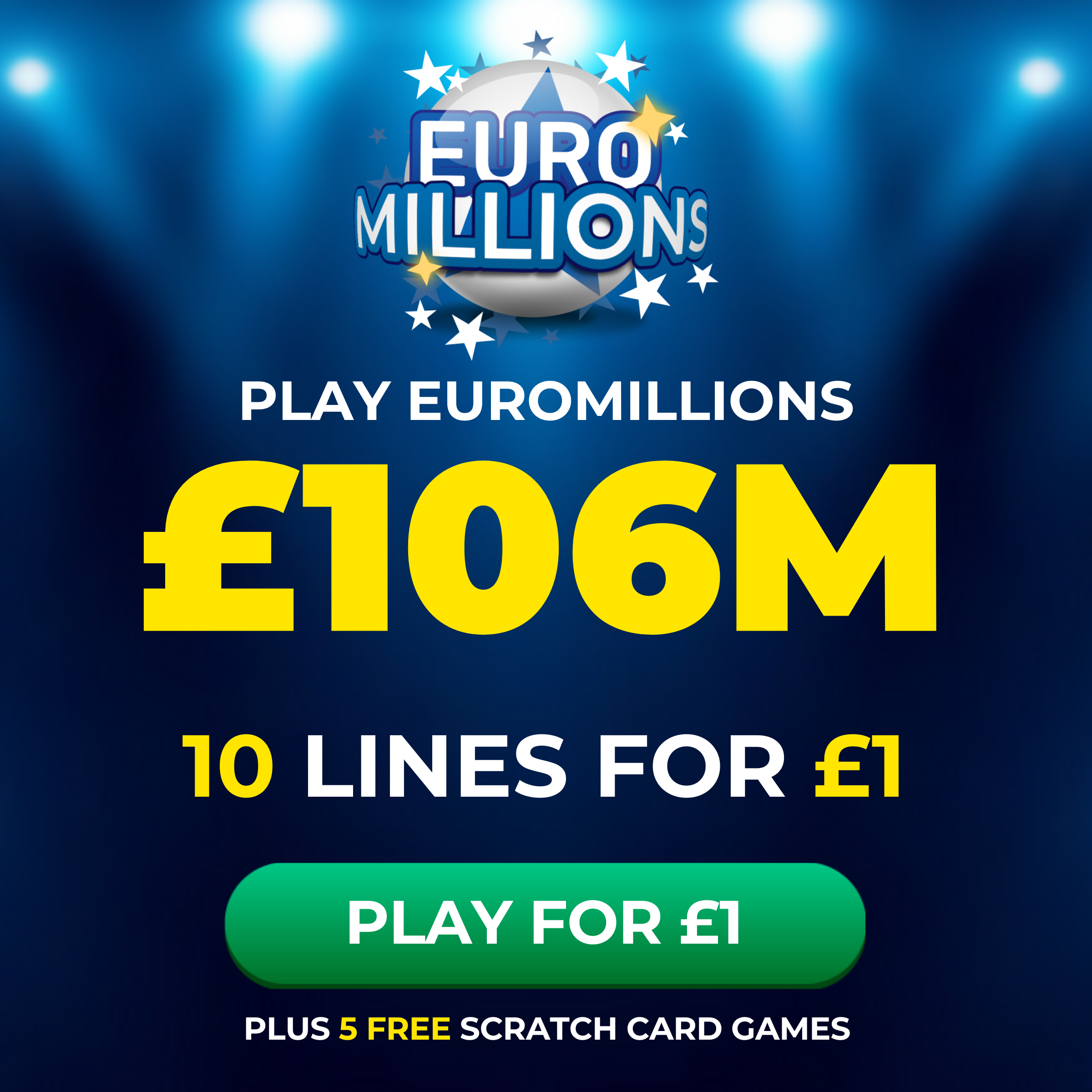 Euromillions £106M Jackpot - 10 lines for £1