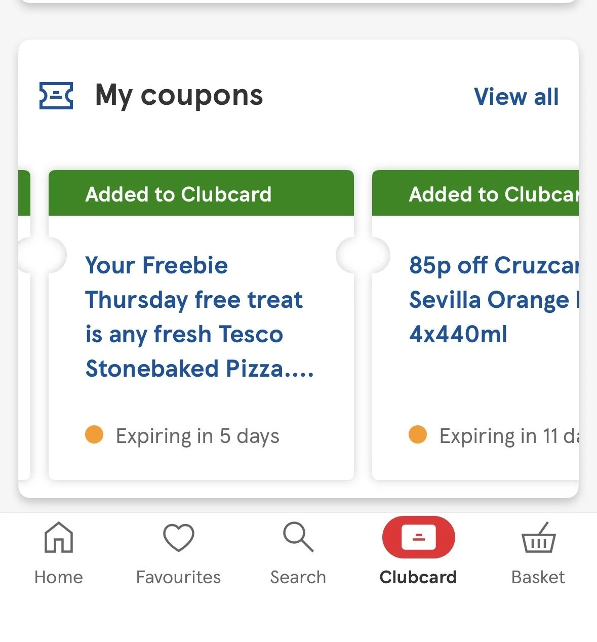 Get a FREE Tesco Stonebaked Pizza (Selected Clubcard Accounts)
