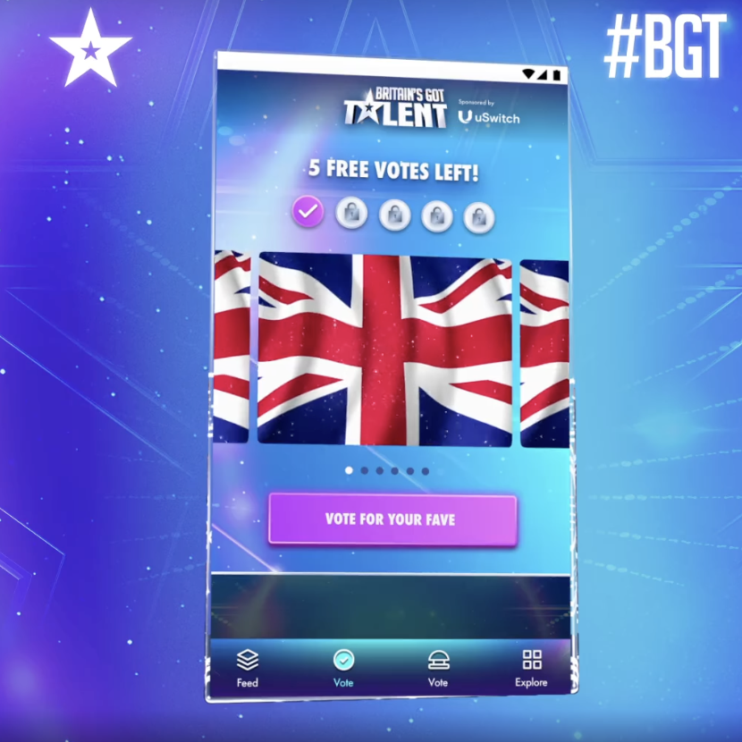 Get 250 clubcard points when you vote on Britains Got Talent