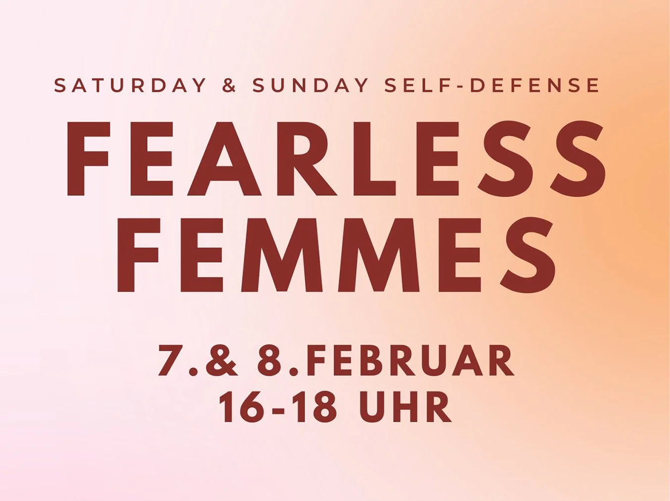 FEARLESS FEMMES - Selbstbehauptung für Frauen