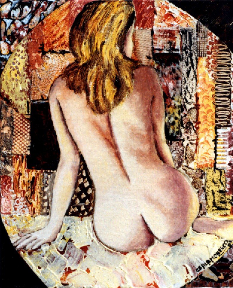 Nu au miroir. 41 x 33