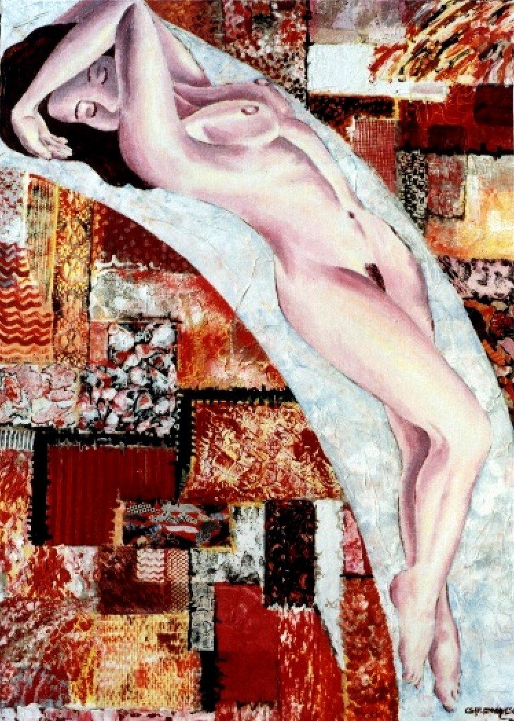 Nu se reposant sur une arcade. 92 x 73